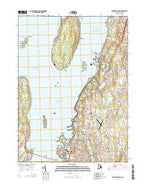 Prudence Island Rhode Island Current topographic map, 1:24000 scale, 7.5 X 7.5 Minute, Year 2015 from Rhode Island Map Store