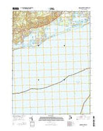 Quonochontaug Rhode Island Current topographic map, 1:24000 scale, 7.5 X 7.5 Minute, Year 2015 from Rhode Island Map Store