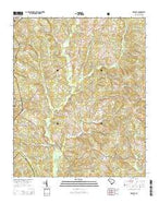 Bradley South Carolina Current topographic map, 1:24000 scale, 7.5 X 7.5 Minute, Year 2014 from South Carolina Map Store