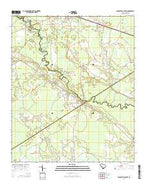 Branchville South South Carolina Current topographic map, 1:24000 scale, 7.5 X 7.5 Minute, Year 2014 from South Carolina Map Store