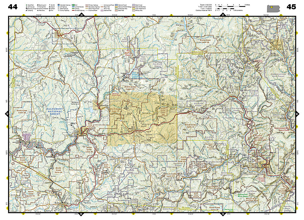 Buy map: Pennsylvania Recreational Atlas by National Geographic Maps ...