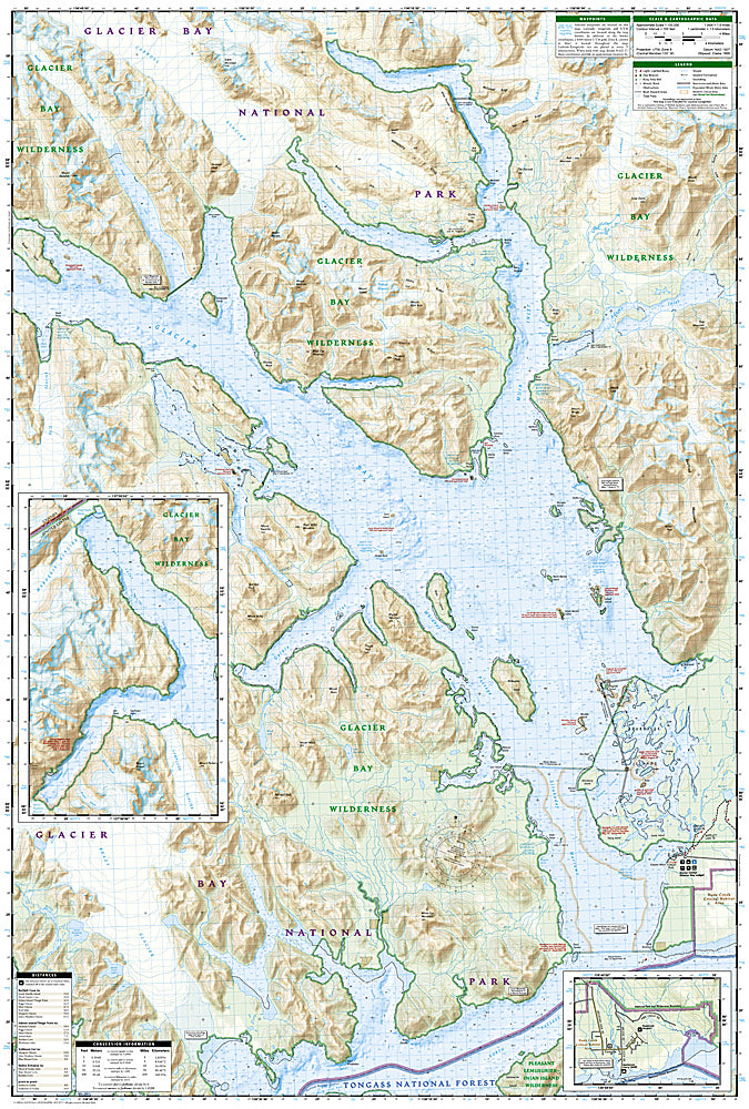 Buy Map Glacier Bay National Park Map 255 By National Geographic Yellowmaps Map Store 6774