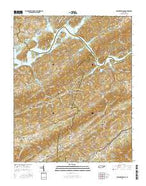 Powder Springs Tennessee Current topographic map, 1:24000 scale, 7.5 X 7.5 Minute, Year 2016 from Tennessee Map Store