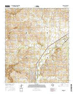 Mertzon Texas Current topographic map, 1:24000 scale, 7.5 X 7.5 Minute, Year 2016 from Texas Map Store