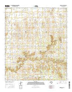 Mertzon SW Texas Current topographic map, 1:24000 scale, 7.5 X 7.5 Minute, Year 2016 from Texas Map Store