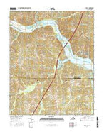 Bracey Virginia Current topographic map, 1:24000 scale, 7.5 X 7.5 Minute, Year 2016 from Virginia Map Store