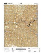 Mullens West Virginia Current topographic map, 1:24000 scale, 7.5 X 7.5 Minute, Year 2016 from West Virginia Map Store