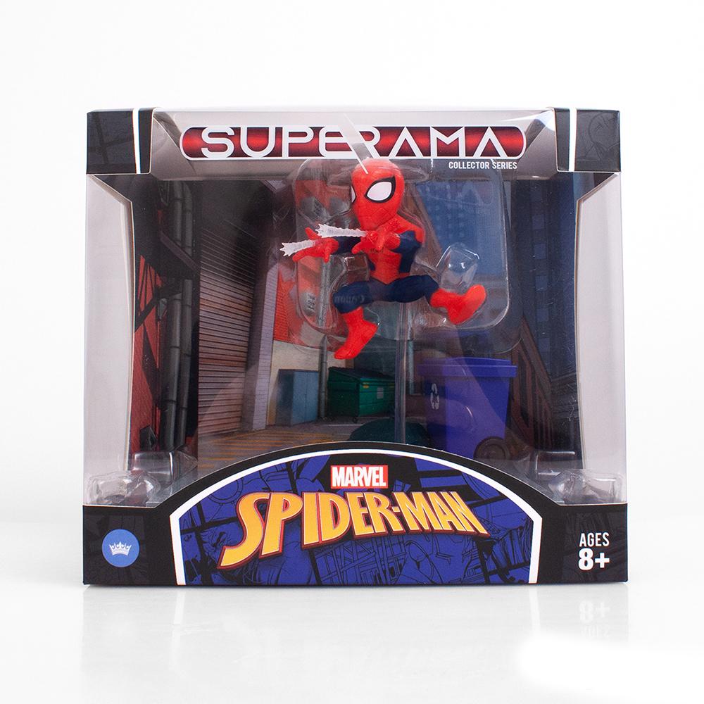 Figura con escenario Spiderman Superama Marvel | Novelmex