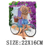 Fashion Lady Thermo Transfer Sticker On Clothes Vogue Girl Iron On Patches For Clothing DIY Washable T-shirt Clothes Sticker Set