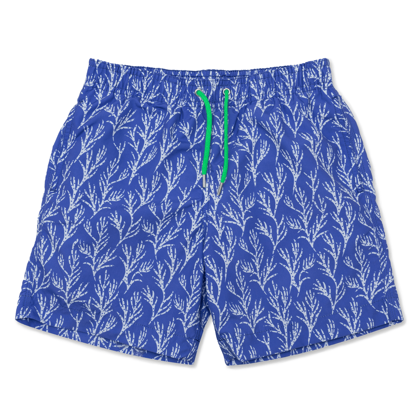 Boys Blue Swim Shorts With 'Seaweed' Printed Design – BUNKS | Swimming ...