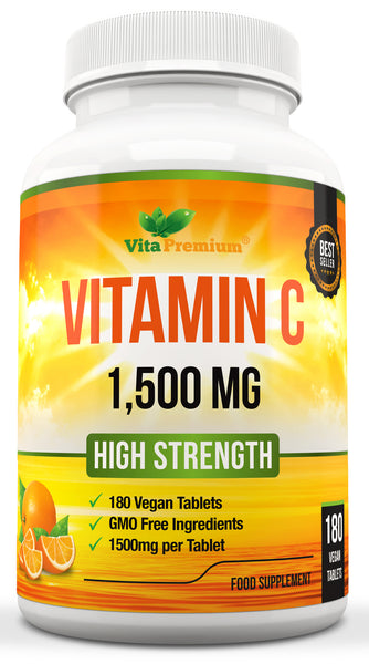 Vitamin C 1500 Mg Vegan Tablets Vita Premium