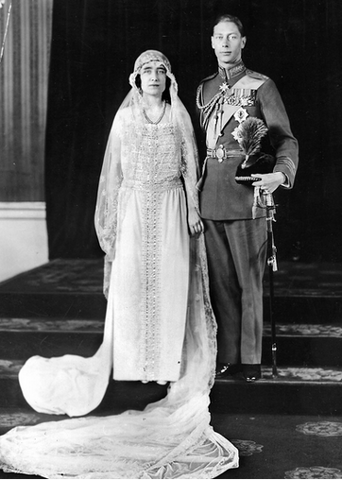 The weding of Elizabeth Bowes-Lyons and the future King George VI