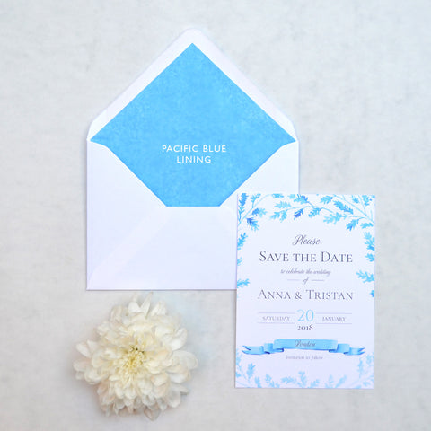Ice Blue and Green Wedding Stationery