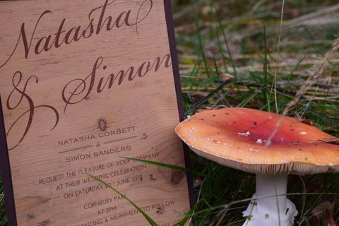 Wedding Invitation & Mushroom