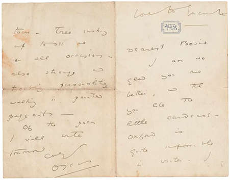 One of Oscar Wilde's love letters to Bosie Douglas