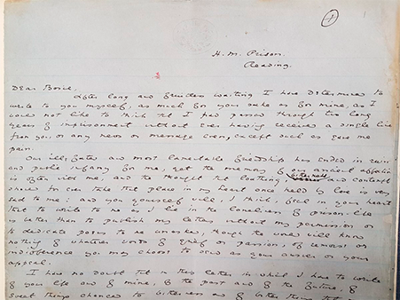 Oscar Wilde's letter to Bosie Douglas from Reading Prison