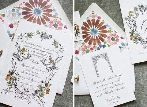 water colour wedding stationery by Stephanie Fishwick