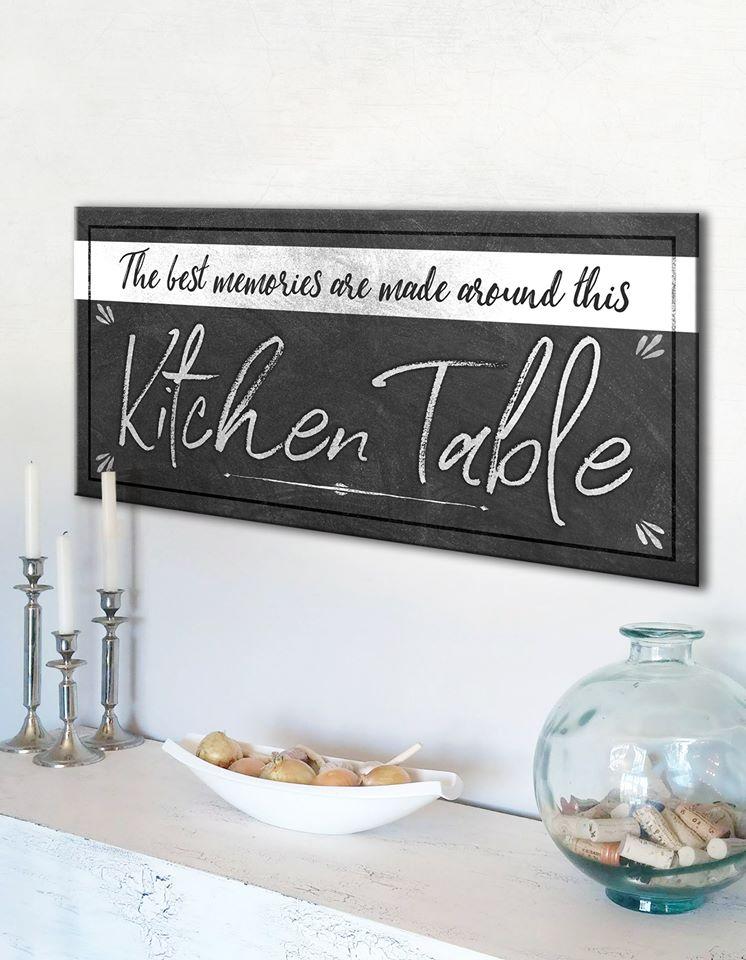 Kitchen Wall Art: Kitchen Table (Wood Frame Ready To Hang) - Sense Of Art