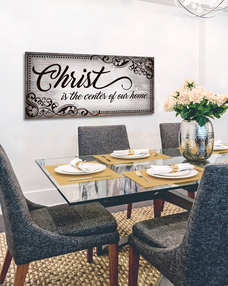 Christian Wall Art Christ Center Home Wood Frame Ready To Hang Sense Of Art