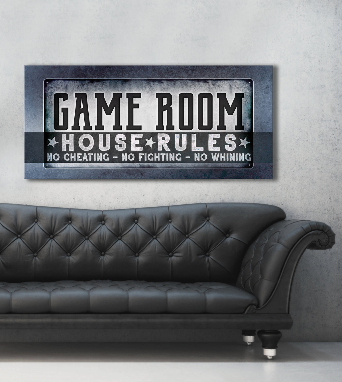 Futuristic Gamer Room Wall Decor in Living room