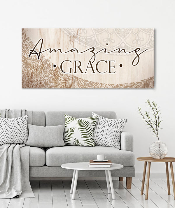 Christian Wall Art Amazing Grace V10 Wood Frame Ready To Hang Sense Of Art 