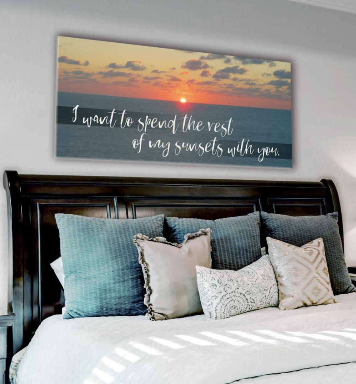 Bedroom Wall Art Sunrise Large Wall Art 2 Sizes Available Wood Frame Ready To Hang