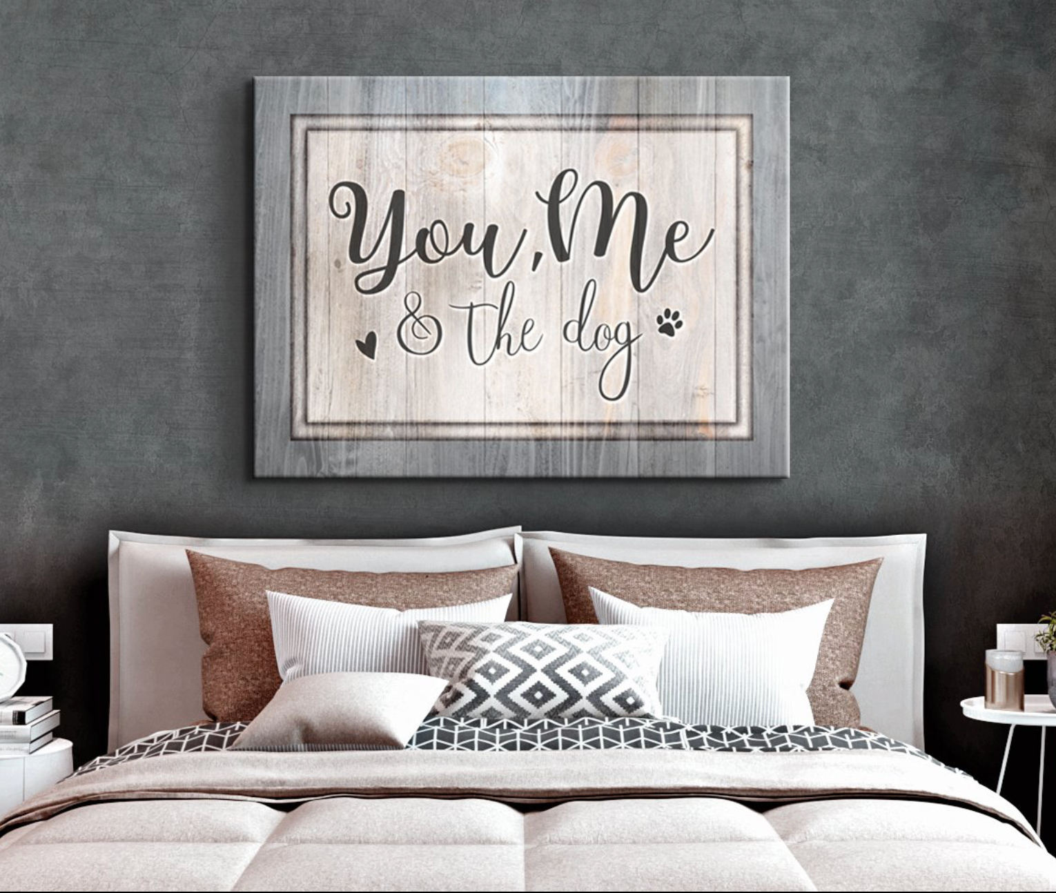 Pet Wall Art You Me The Dog V2 Wood Frame Ready To Hang