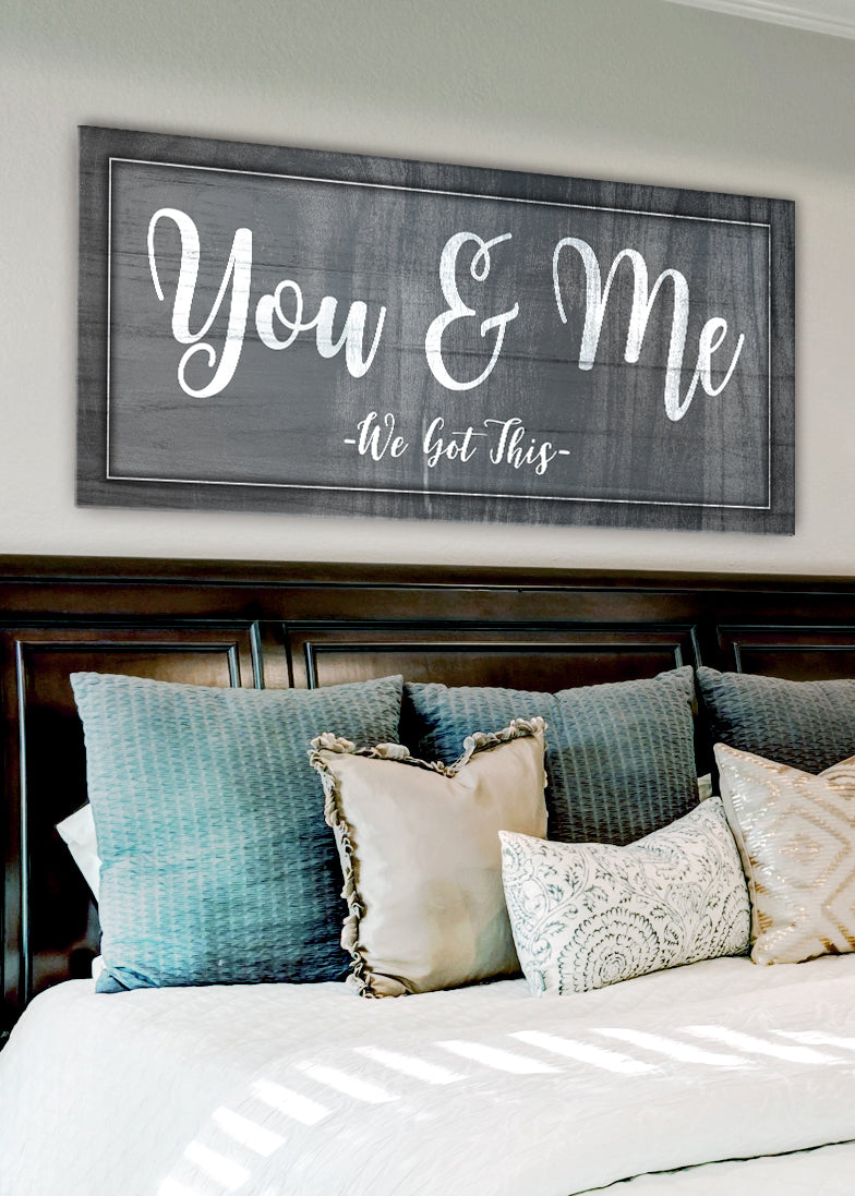 Couples Wall Art You And Me We Got This Wood Frame Ready To Hang Sense Of Art 2141
