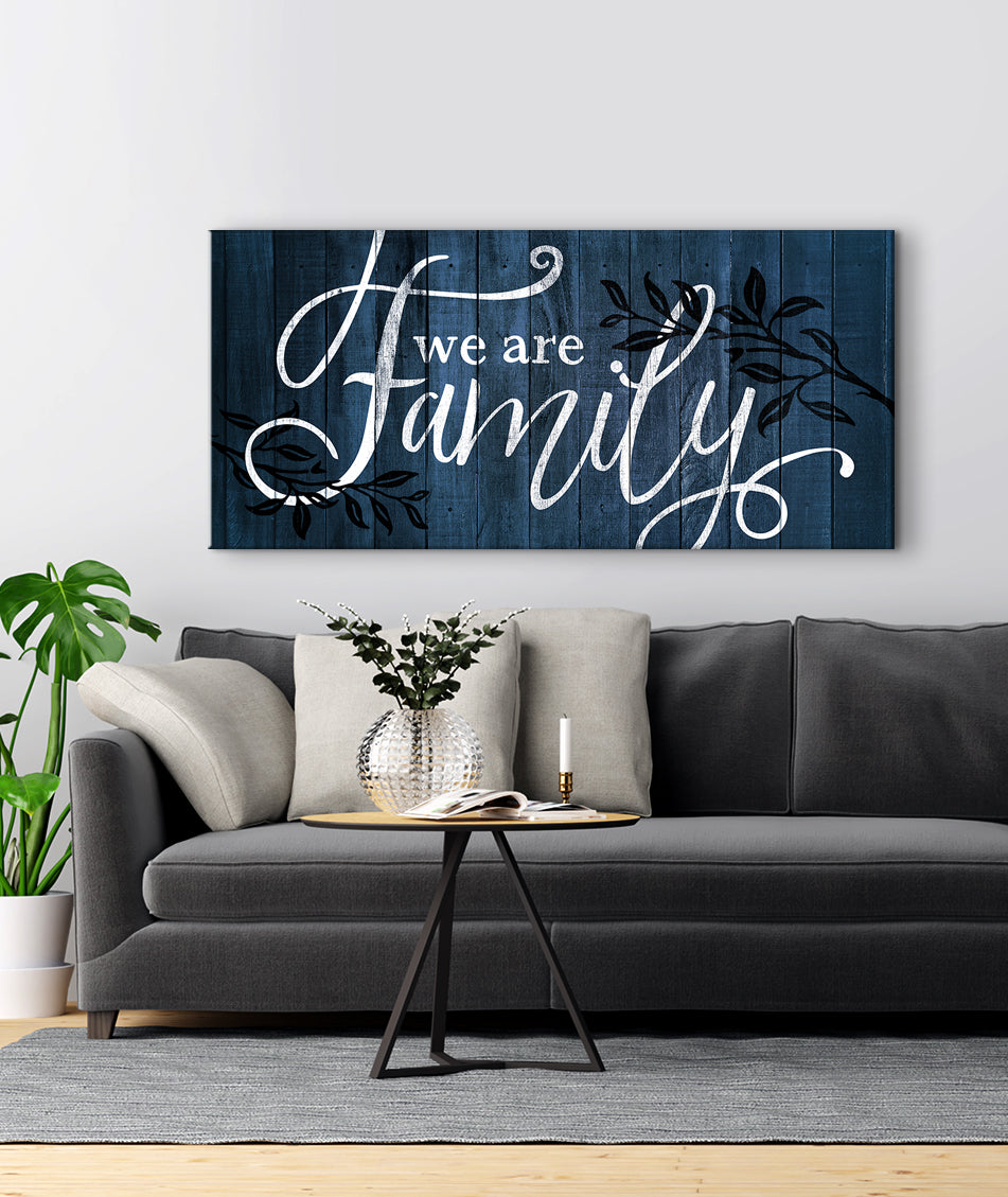 Family Wall Art: We are Family V3 (Wood Frame Ready To Hang) - Sense Of Art