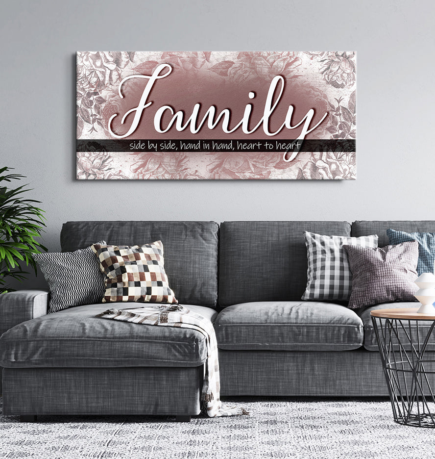 Family Wall Art: Family Side by Side V3 (Wood Frame Ready To Hang ...