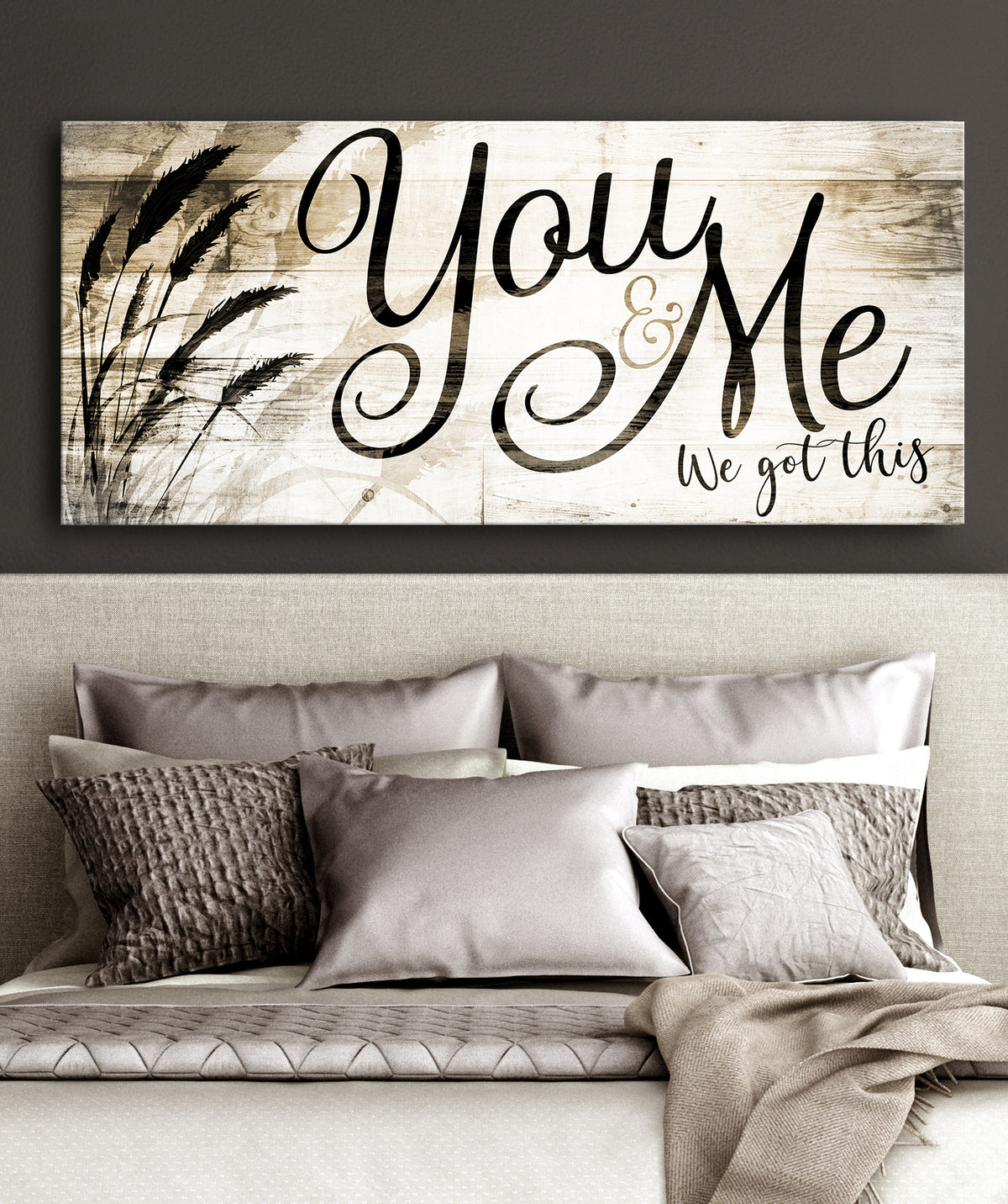 Couple Wall Art: You and Me We Got This V16 (Wood Frame Ready To Hang