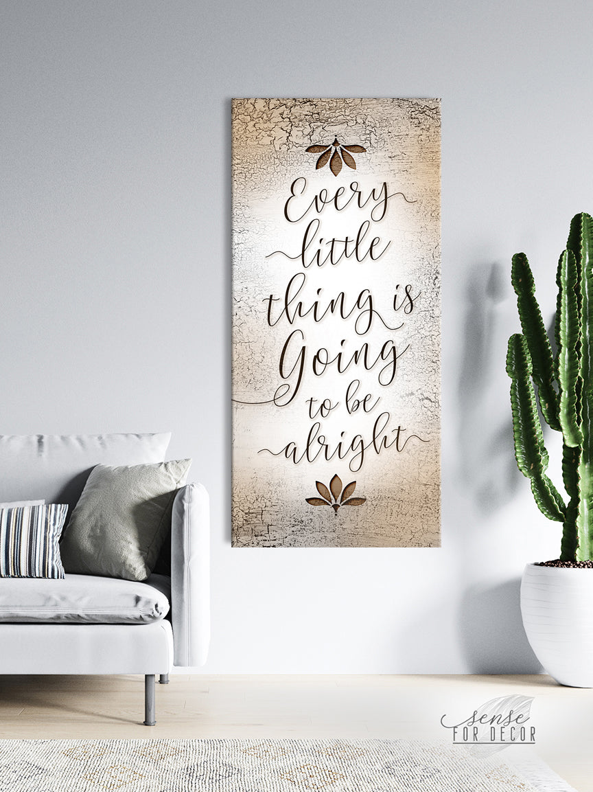 Inspire Wall Art: Every Little Thing is Going to be Alright (Wood Fram ...