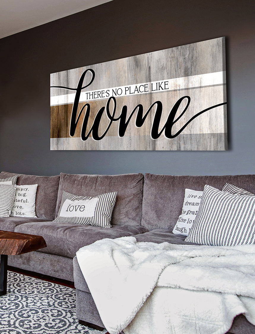 Home Wall Art: There's No Place Like Home V9 (Wood Frame Ready To Hang