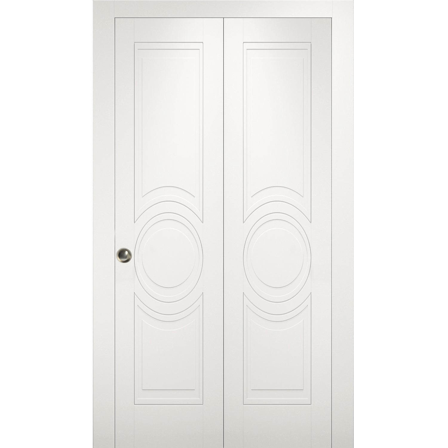 Solid French Door / Mela 7001 Matte White / Single Regular Panel Frame ...