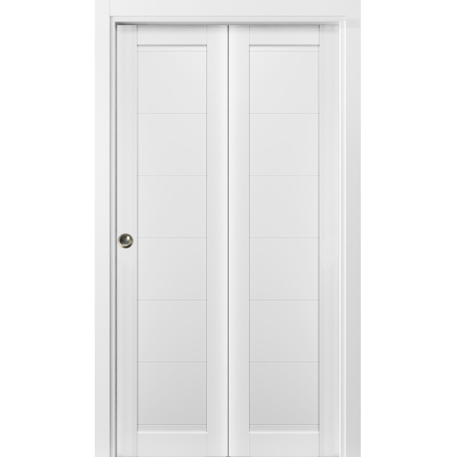 Solid French Door | Planum 2102 White Silk with Frosted Glass | Single ...