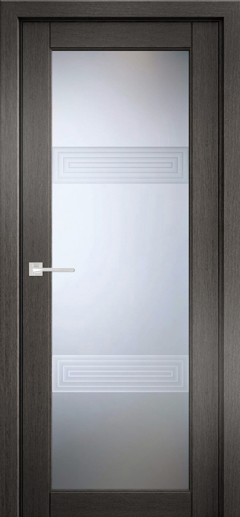 Sarto Ego 6112 Gray Oak 36x 84 Interior Door With Glass Full Set