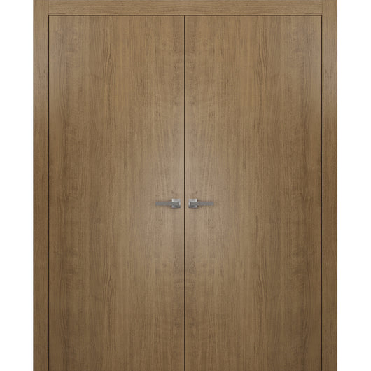 Planum 0010 Interior Modern Closet Solid Double Doors Smoky Walnut No Pre Drilled