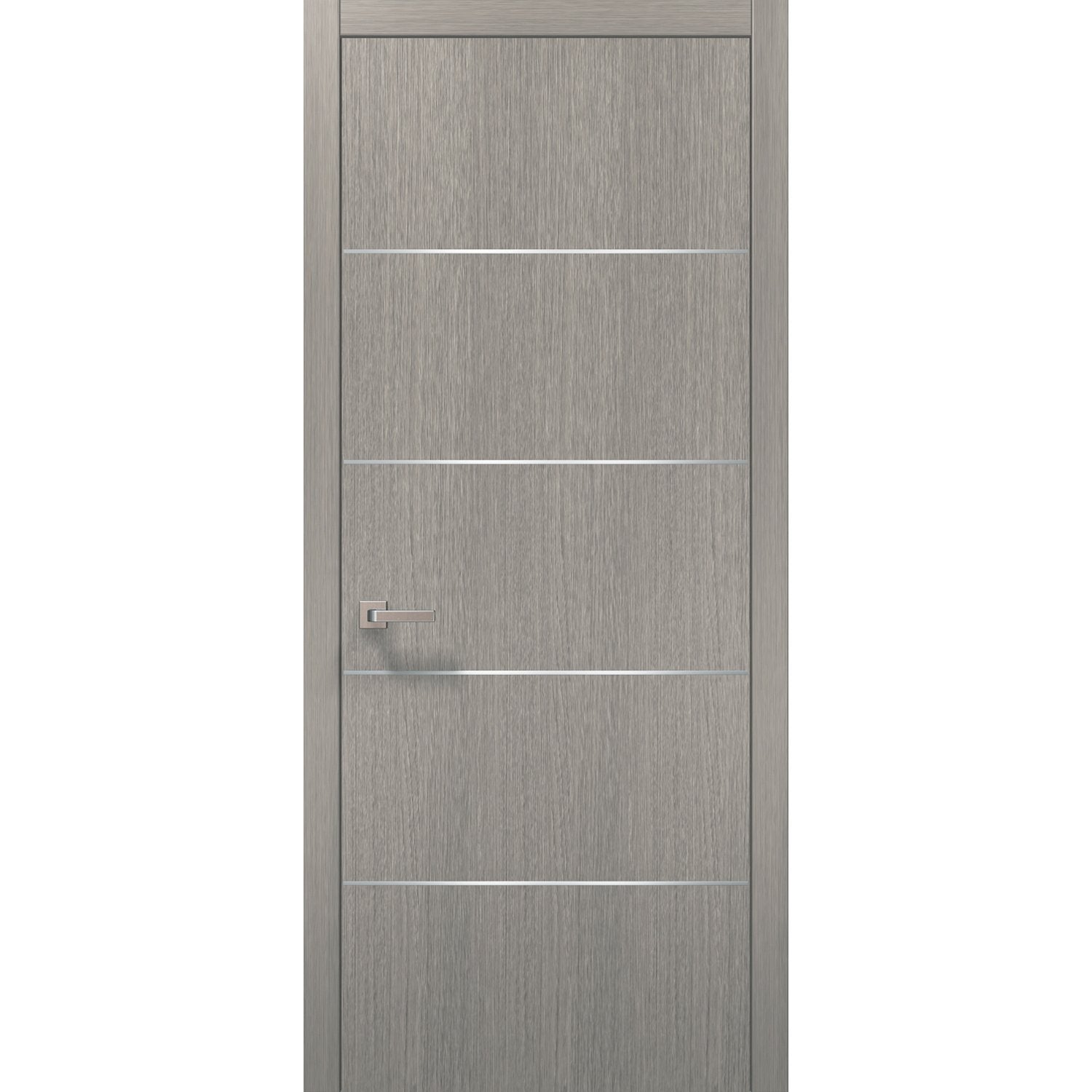 Modern Wood Interior Door With Hardware Planum 0020 Grey