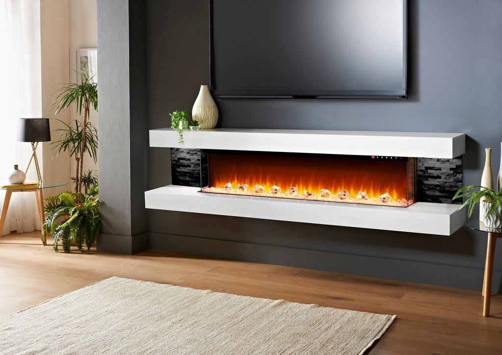 Evolution Fires 96" 3-Sided Vegas Electric Fireplace Wall-mount – The