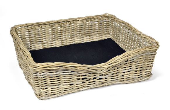 wicker dog bed