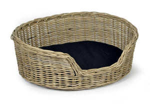 Woofers Wicker Dog Bed Basket | Round 