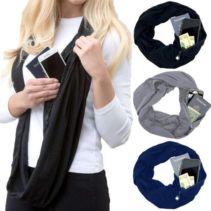 iScarf™ daudzvirzienu bezgalības šalle ar kabatu