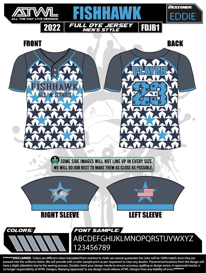 FishHawk All Stars Full Dye Jersey Al