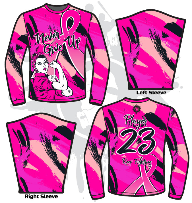 Stay Strong Mens Full Dye Jersey Cancer Awareness – All The Way Live Designs