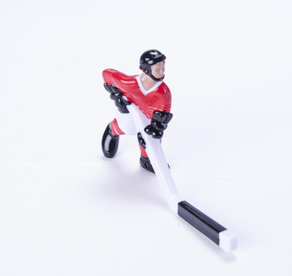 Rod Hockey Player 55mm Long Stick With Steel Rod Attachment Red