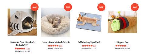 Colección de camas de bulldog francés