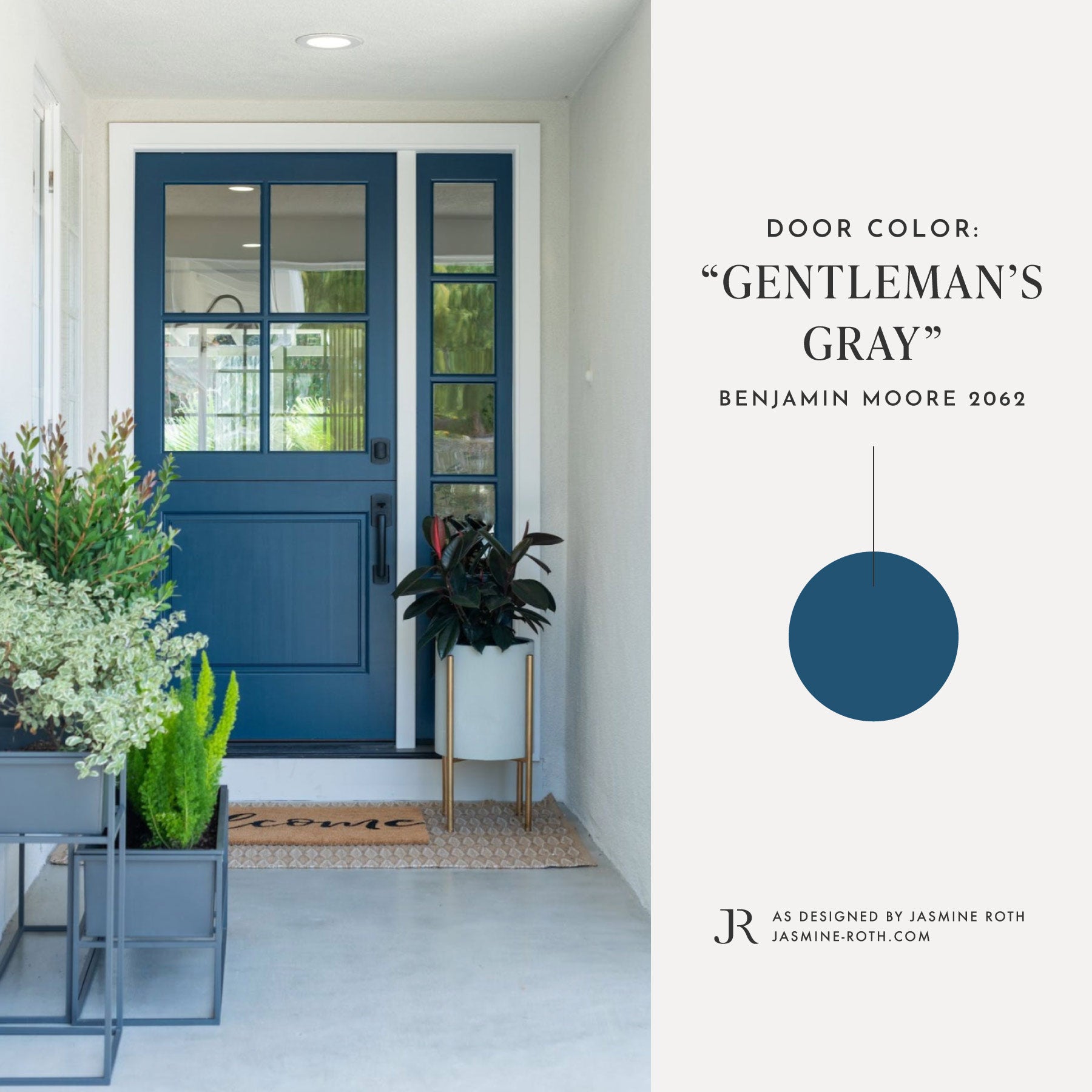 Gentleman’s Gray Door Paint Color