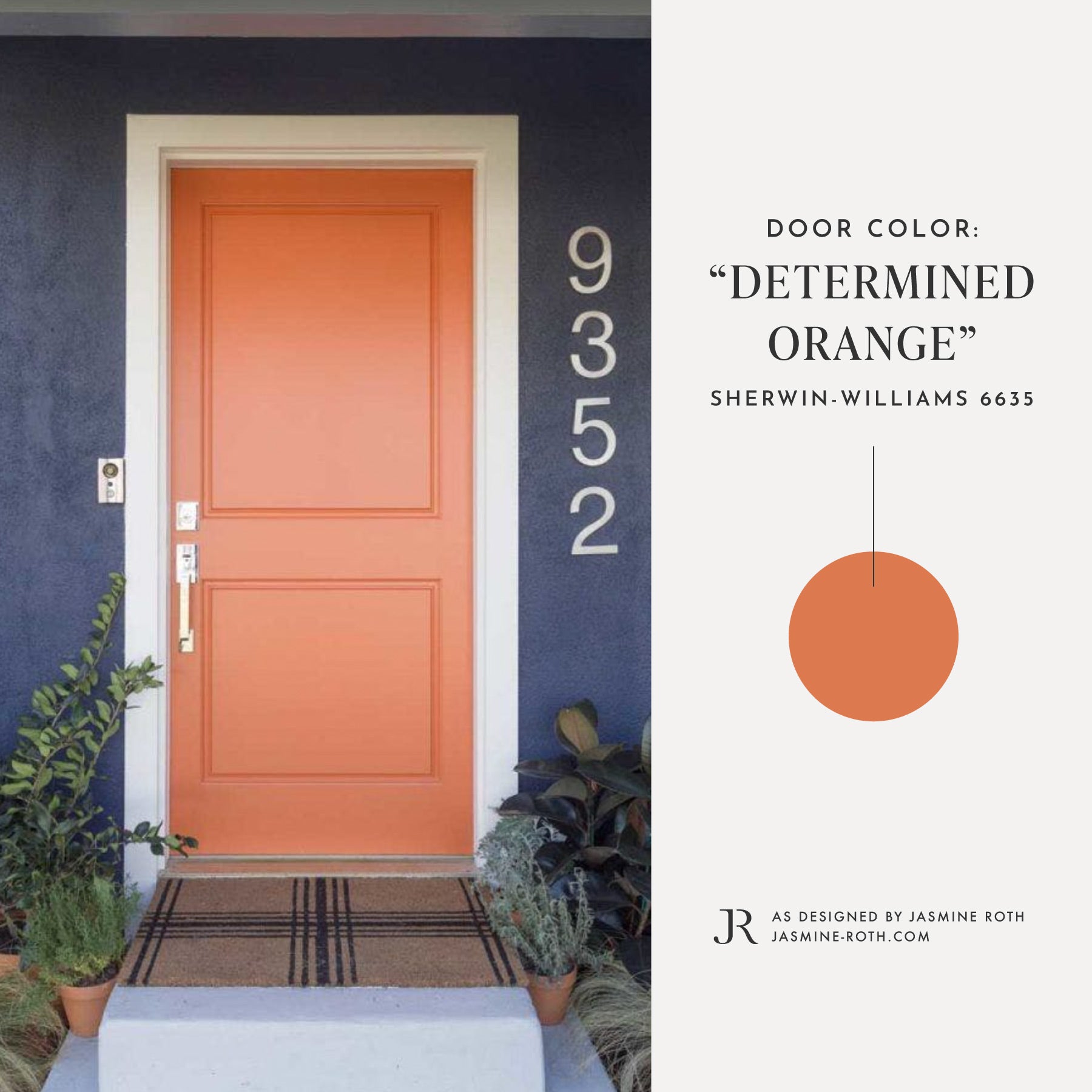 Determined Orange Door Paint Color