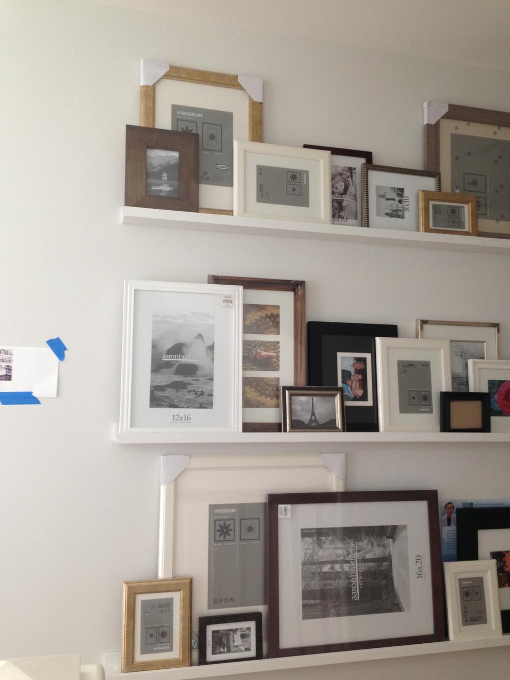 arranging-frames-on-shelves