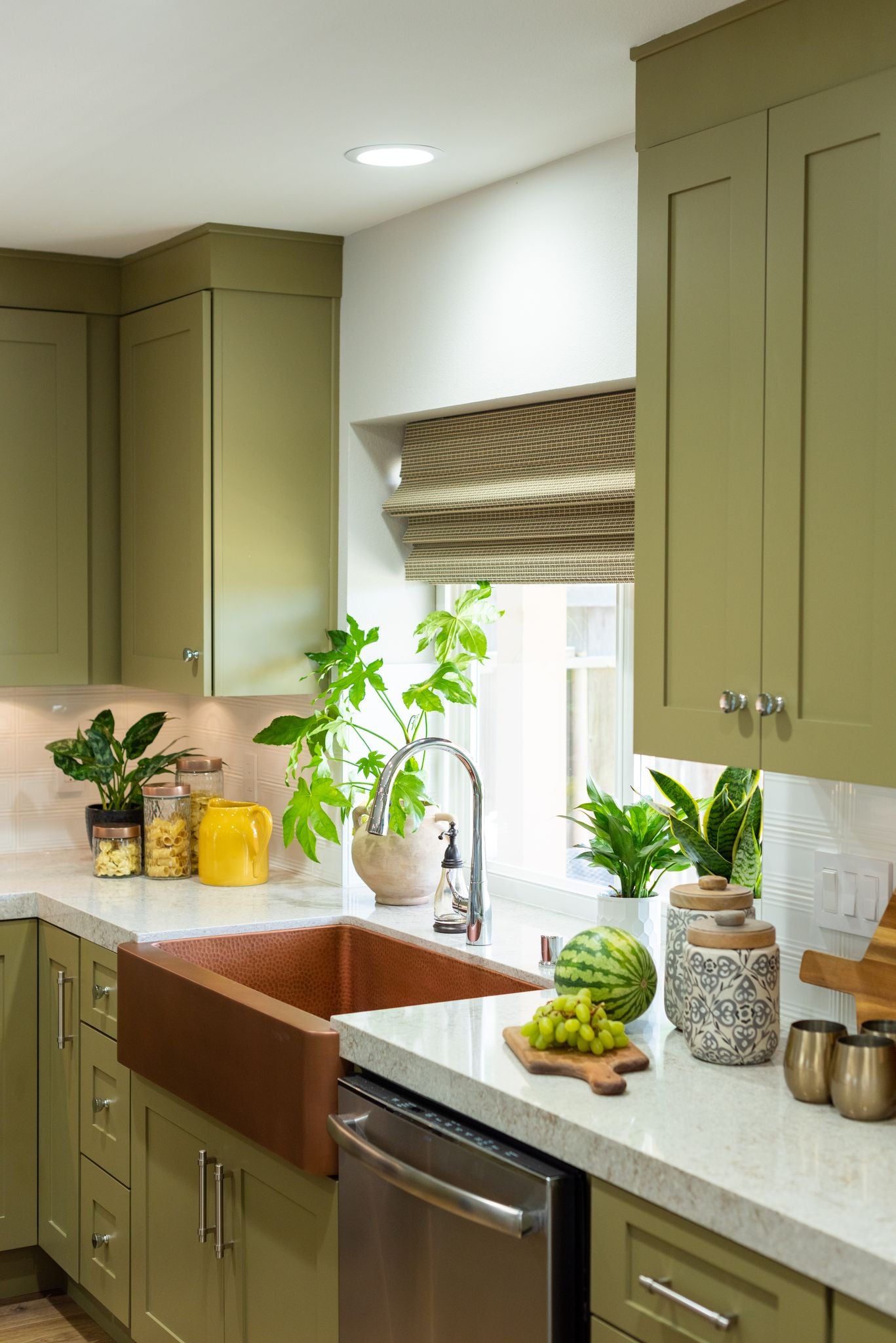 green-pre-fab-cabinets